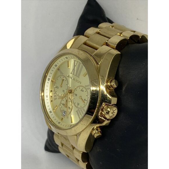 Michael Kors Bradshaw MK5605 Women Gold Stainless Steel Analog Dial Watch UC638 - Picture 4 of 12